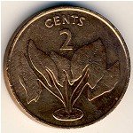 2 цента 1992 г. Кирибати(11) -566 - аверс