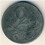 2 эре 1943 г. Дания(28) -4173 - аверс