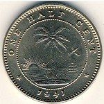 0.5 цента 1941 г. Либерия (13)  - 510 - аверс