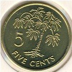 5 центов 1990 г. Сейшелы(19) -196 - аверс