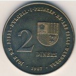 2 динера 1987 г. Андорра(2) - 27182 - аверс