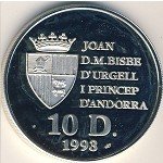 10 динеров 1993 г. Андорра(2) - 27182 - аверс
