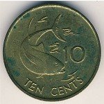 10 центов 1982 г. Сейшелы(19) -196 - аверс