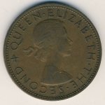 1 пени 1957 г. Новая Зеландия(16) -1643 - реверс