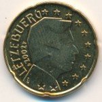 20 центов 2002 г. Люксембург(13) - 11445 - реверс