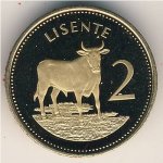 2 лисенте 1992 г. Лесото (13) - 773 - аверс