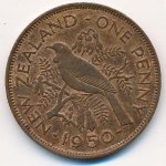 1 пени 1950 г. Новая Зеландия(16) -1643 - аверс