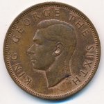1 пени 1950 г. Новая Зеландия(16) -1643 - реверс