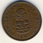 1/2 пени 1941 г. Новая Зеландия(16) -1643 - аверс