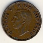 1/2 пени 1941 г. Новая Зеландия(16) -1643 - реверс