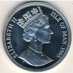 1 крона 1995 г.   Остров Мэн  (15) - 8204 - реверс