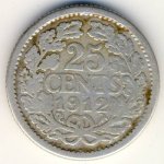 25 центов 1912 г. Нидерланды(15) -7213 - аверс