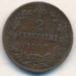 2 сентесеми 1900 г. Италия(10) - 8880 - аверс