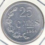 25 сантимов 1957 г. Люксембург(13) - 11445 - аверс
