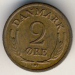 2 эре 1966 г. Дания(28) -4173 - аверс
