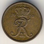 2 эре 1966 г. Дания(28) -4173 - реверс