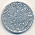2 злотых 1958 г. Польша(18) -6491 - реверс