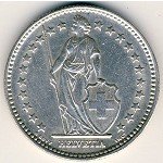 2 франка 1976 г. Швейцария(25) -2881 - реверс