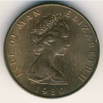 1/2 пенни 1981 г.   Остров Мэн  (15) - 8204 - реверс