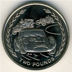 2 фунта 1997 г.   Остров Мэн  (15) - 8204 - аверс