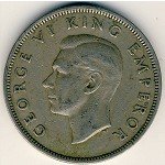 1/2 кроны 1947 г. Новая Зеландия(16) -1643 - реверс