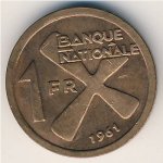1 франк 1961 г. Катанга (11)  - 940 - аверс