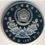 1000 вон 1987 г. Корея Южная(12) -1084 - реверс