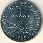 1 франк 1961 г. Франция(24)-  39539 - аверс
