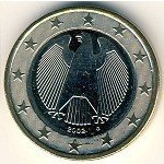 1 евро 2002 г. Германия(6) - 21339 - реверс