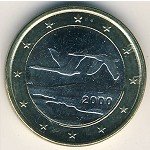1 евро 2000 г. Финляндия(24) -16437 - реверс