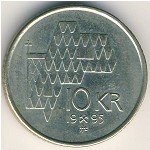 10 крон 2005 г. Норвегия(16) -2020 - аверс