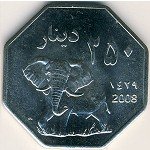 250 динаров 2008 г. Дарфур(7) - 760 - аверс