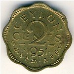 2 цента 1951 г. Шри-Ланка(26) - 1673 - аверс
