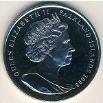 1 крона 2008 г. Фолклендские острова(24) -2562 - реверс