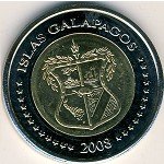 2 доллара 2008 г. Галапагосские острова (4) -636 - реверс