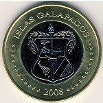 5 долларов 2008 г. Галапагосские острова (4) -636 - реверс