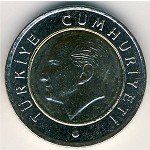 1 лира 2012 г. Турция(23) - 2834 - реверс