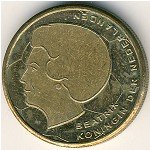5 гульденов 2000 г. Нидерланды(15) -7213 - реверс