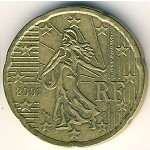 20 центов 2008 г. Франция(24)-  39539 - реверс