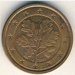 1 цент 2002 г. Германия(6) - 21339 - реверс