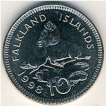 10 пенсов 1998 г. Фолклендские острова(24) -2562 - аверс