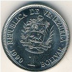 1 боливар 1990 г. Венесуэла(4) - 554 - аверс