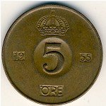 5эре 1953 г. Швеция(31) - 5354 - аверс