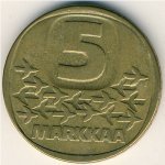 5 марок 1989 г. Финляндия(24) -16437 - аверс