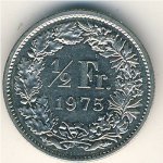 1/2 франка 2008 г. Швейцария(25) -2881 - аверс