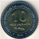 10 песо 2000 г. Уругвай(23) -562 - аверс