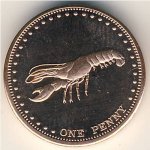 1 пенни 2008 г. Тристан-да-Кунья(22) -4381: - реверс