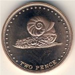 2 пенса 2008 г. Тристан-да-Кунья(22) -4381: - реверс