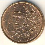 1 цент 1999 г. Франция(24)-  39539 - реверс