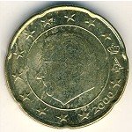 20 центов 2000 г. Бельгия(3) - 15089 - реверс